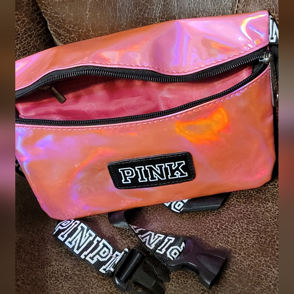 "Pinkish" Iridescent Fanny Pack, Pink-like, N0T Victoria's Secret (400) - Picture 7 of 8